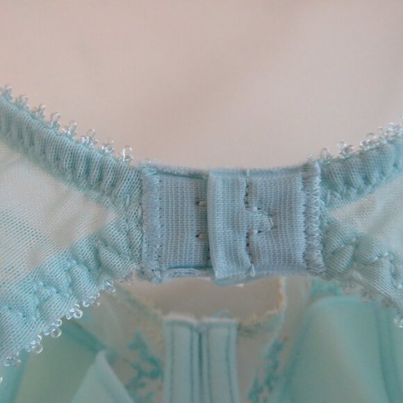 MARIE JO L'AVENTURE Eloise Plunge Floral Lace Bra in Sea Clearwater Green 32E - Picture 10 of 14